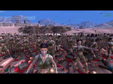 1,000 Elven Huntresss (Attack) vs 30,000 Gallic Swordsmen (Attack)