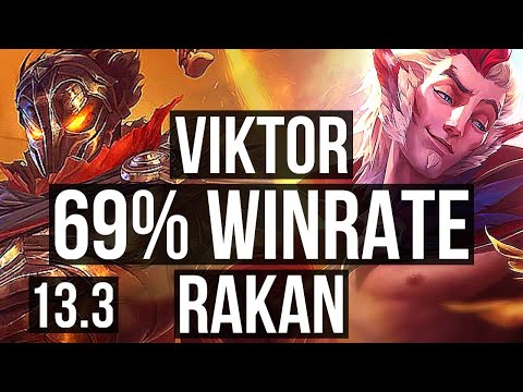 VIKTOR vs RAKAN (MID) | 4/0/4, 69% winrate | EUW Master | 13.3