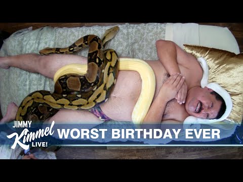 Jimmy Kimmel Pranks Guillermo with a Snake Massage