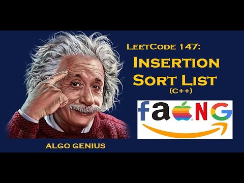 LeetCode 147: Insertion Sort List C++ In Plain English (Apple Interview)