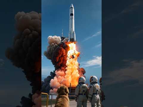 Smart Dog Saves Astronaut Before Rocket Explodes #dog #rocket #explode #rescue #shorts