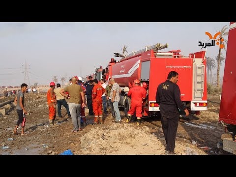 شاهد بالفيديو.. الدفاع المدني توضح للمربد حريق الهارثة في البصرة #المربد