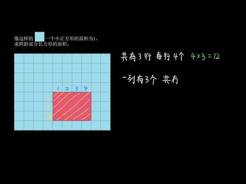 从单位正方形过渡到面积公式 视频 长方形的面积 可汗学院