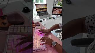 Work from Home Nursing Vlog #wfh #wfhmom #keyboardasmr #registerednurse #gravastar #pinkoffice
