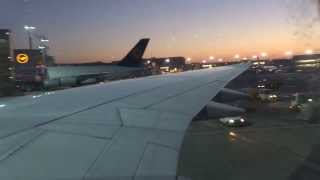 preview picture of video 'Aruna & Hari Sharma lying Lufthansa LH 419 from Washington IAD for Frankfurt, Germany Nov 25, 2013'
