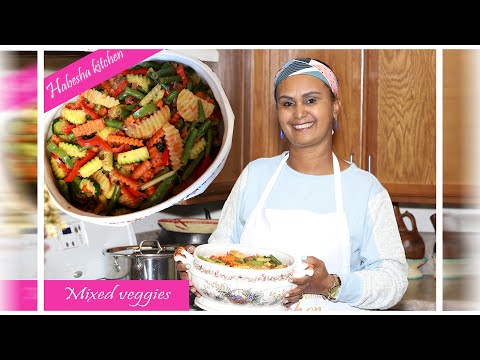 Habesha Kitchen - How to make healthy mixed veggies easy recipes