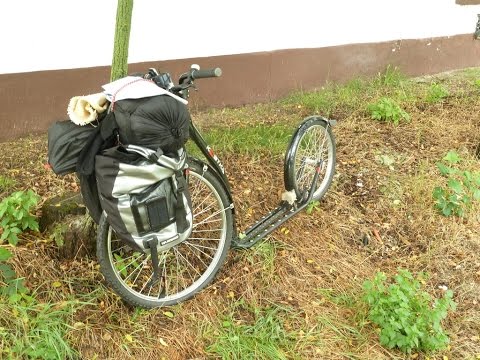 With a kickbike through hungary