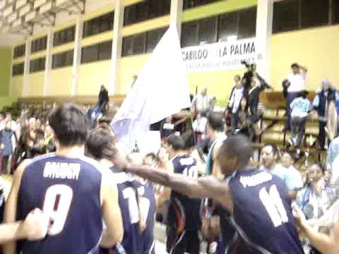 Celebración jugadores UB La Palma Vs Tenerife Rural