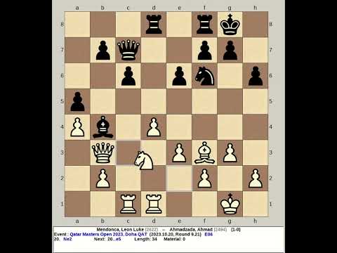 Mendonca, Leon Luke vs Ahmadzada, Ahmad | Qatar Masters Chess Open 2023, Doha
