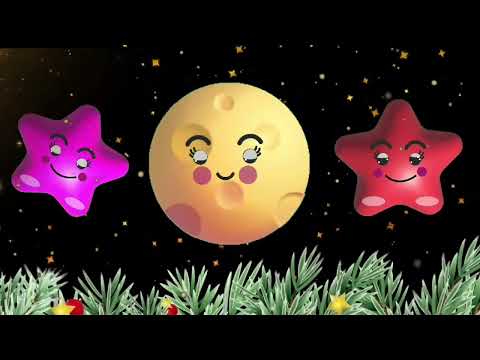 Lullaby For Babies. Moon and Sleepy Stars - Calming Bedtime Video for toddlers