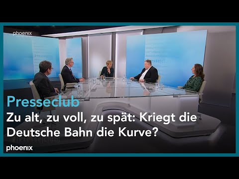 Presseclub: "Zu alt, zu voll, zu spät: Kriegt die Deutsche Bahn die Kurve?"