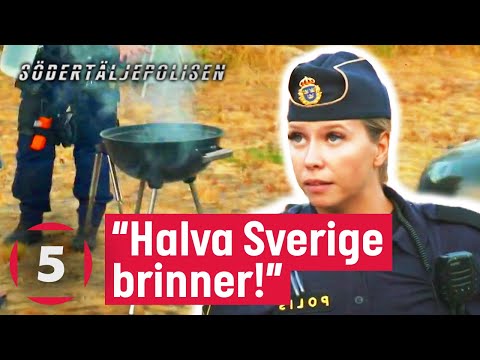 Throwback: Polisen stoppar familj som grillar trots eldningsförbud | Södertäljepolisen | Kanal 5