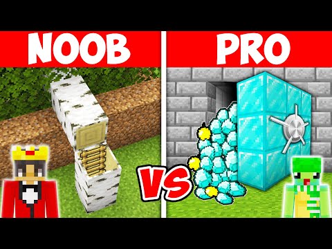 Minecraft NOOB vs PRO: SECRET HIDDEN BASE BUILD CHALLENGE
