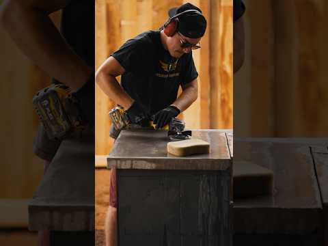 How to polish concrete countertops🫡 #diy #housebuild #bluecollar #tradesman #oregon