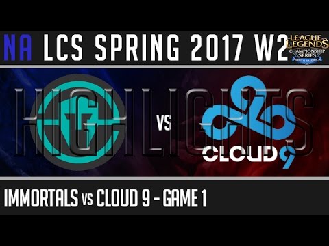 Immortals vs Cloud 9 Highlights Game 1 - NALCS W2D2 Spring 2017 - IMT vs C9 G1