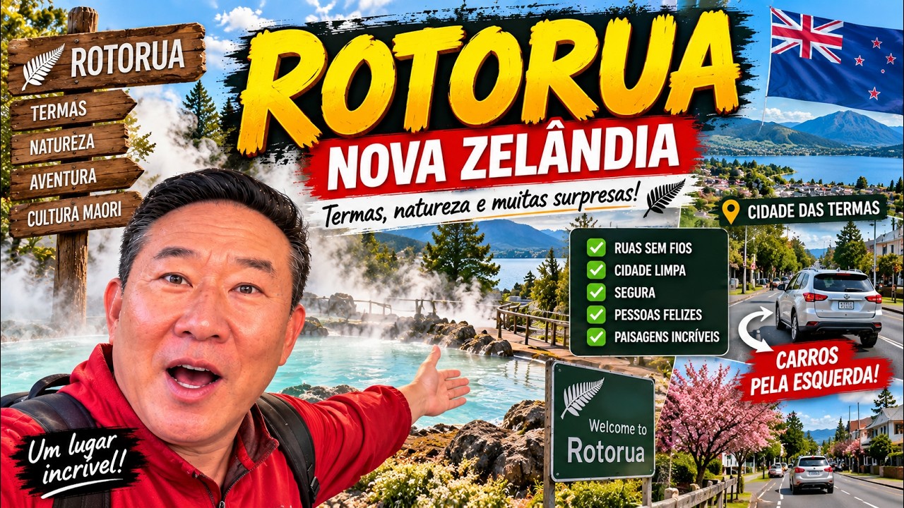 ROTORUA: A CIDADE DA NOVA ZELÂNDIA QUE PARECE OUTRO MUNDO | Peter Liu