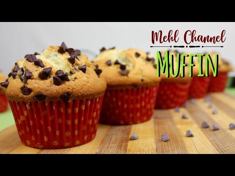 MUFFIN CON GOCCE DI CIOCCOLATO - AMERICAN MUFFIN ALTI E SOFFICI | Ricetta facile Mehl Channel