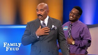 Steve&#39;s FIRST KISS on the FEUD! | Family Feud