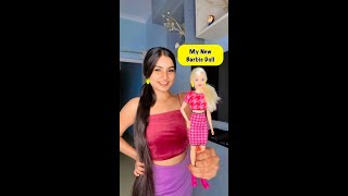 Unboxing Barbie Doll 😱 #crafteraditi #shorts #youtubepartner #diy #unboxing #barbie @CrafterAditi