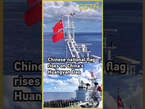 Chinese national flag rises near China's Huangyan Dao
