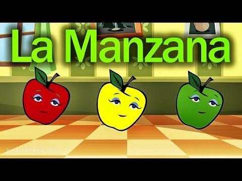 La Manzana Se Pasea - Rondas Infantiles - Videos Educativos en español Lunacreciente