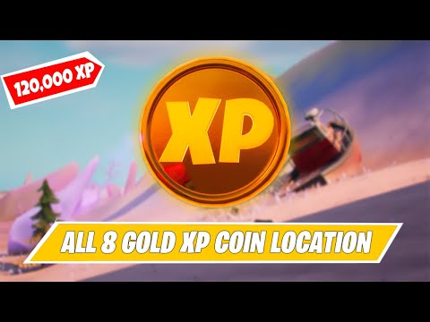 ALL 8 GOLD XP COIN LOCATION IN FORTNITE CHAPTER 2 SEASON 5 (120,000 XP)