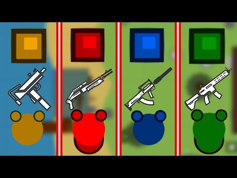 YELLOW vs RED vs BLUE vs GREEN | SURVIV.IO
