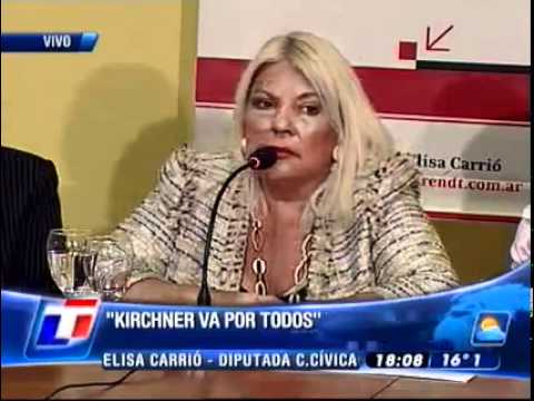 ELISA CARRIO - 'KIRCHNER VA POR TODOS' PARTE 1/2 15-10-09