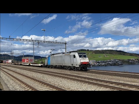 Railpool 186 101 mit Güterzug