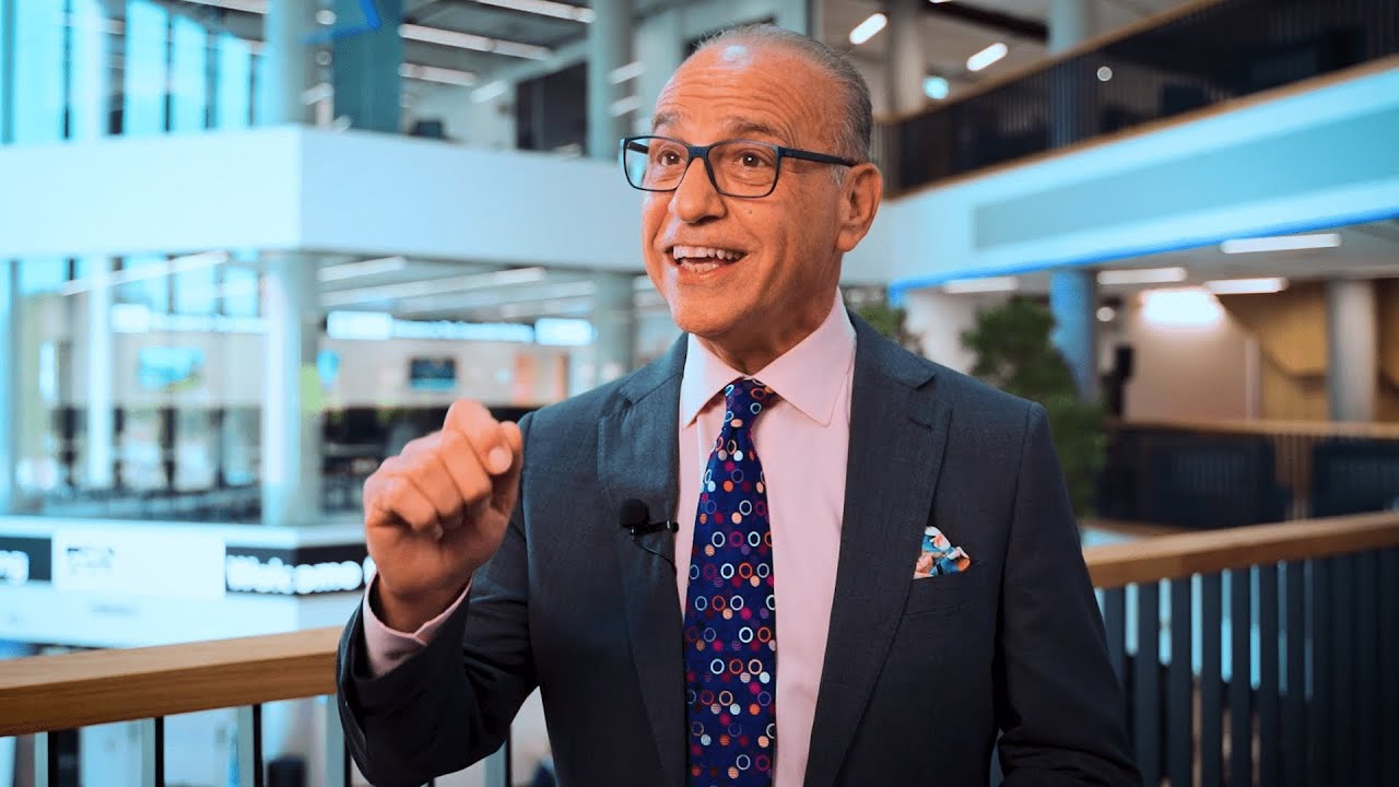Theo Paphitis on campus at the University of Derby