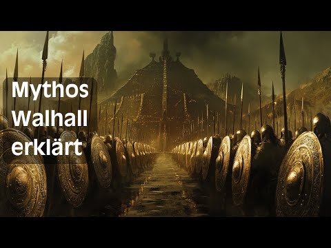 Grosse Halle Walhall Nordische Mythologie illustriert erklärt