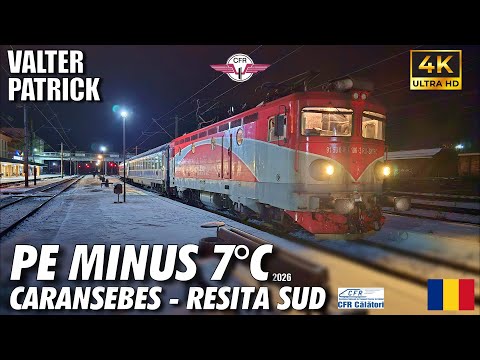 Train travel in the bitter cold in the snow | Caransebes Resita Sud 2026