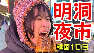 韓国旅行1日目〜明洞夜市とその道中〜