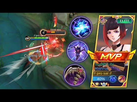 TUTORIAL BUILD KARINA NEW SEASON 27 !! GAMEPLAY KARINA SOLO RANK!! MOBILE LEGEND BANG BANG