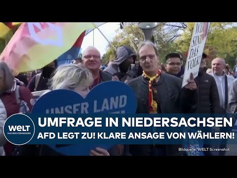 Video Thumbnail: NIEDERSACHSEN: Umfrage vor Landtagswahl! AfD legt zu - klare Ansage von Wählern!