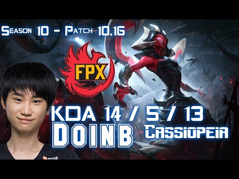 FPX Doinb CASSIOPEIA vs AZIR Mid - Patch 10.16 KR Ranked