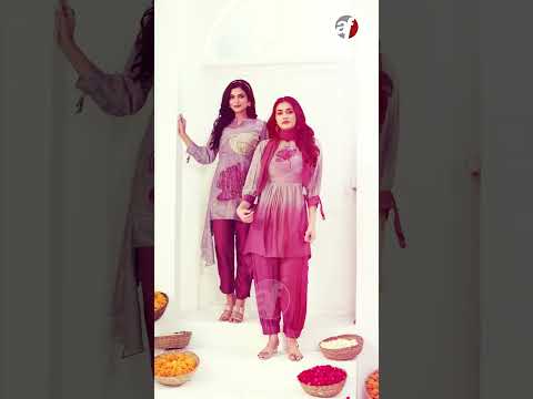 Anju Fabrics Happy Shades Natural Crepe Wholesale Kurti Pant With Dupatta Catalog – product video thumbnail