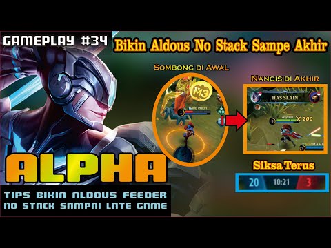NIRU TOP GLOBAL ALPHA BUILD AND EMBLEM COUNTER ALDOUS - TUTORIAL ALPHA OFFLANE - MOBILE LEGENDS