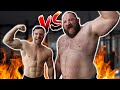 Sascha Huber VS. Strongman | Stärkster Mann Deutschlands gegen Fitness YouTuber!