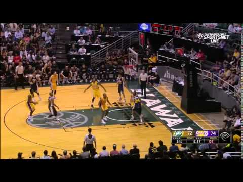 Nice Ball Shares and Jeff Withey With a Big Dunk