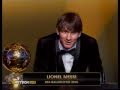 Lionel Messi wins 2010 FIFA Ballon d'Or award (Golden Ball) [HQ]
