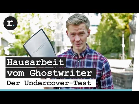 Homework from a ghostwriter - the undercover test