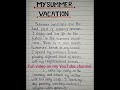 My Summer Vacation My Summer Vacation Essay How I Spend My Summer Vacation Essay On Summer Vacation