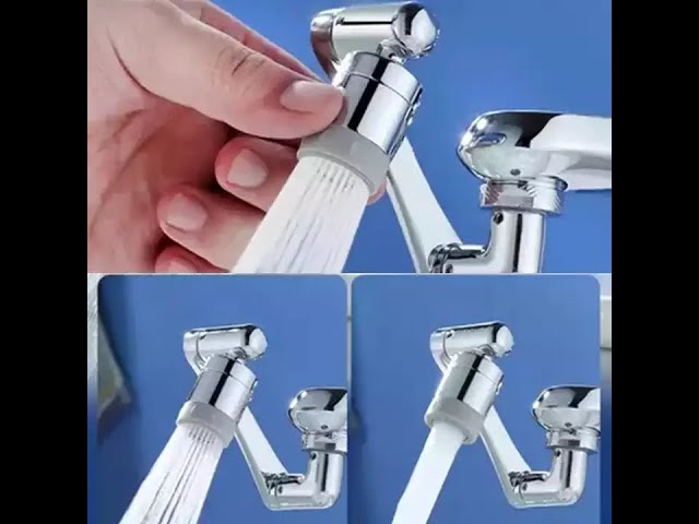Vídeo relacionado con Extensor giratorio Faucet, 4 modos de agua, 1080 grados, extensión de ajustable, tamaño compacto para cocina, función de filtro, categoría de utilidad, extensor para baños, duchas, hoteles