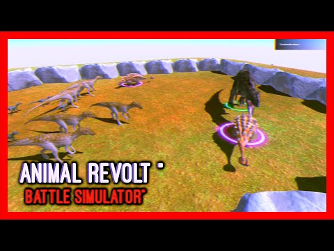 Animal Revolt Battle Simulator - DARK t-rex VS 2 ankylosaurus VS 5 cryolophosaurs + raptors