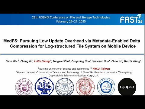 FAST '25 - MedFS: Pursuing Low Update Overhead via Metadata-Enabled Delta Compression for...