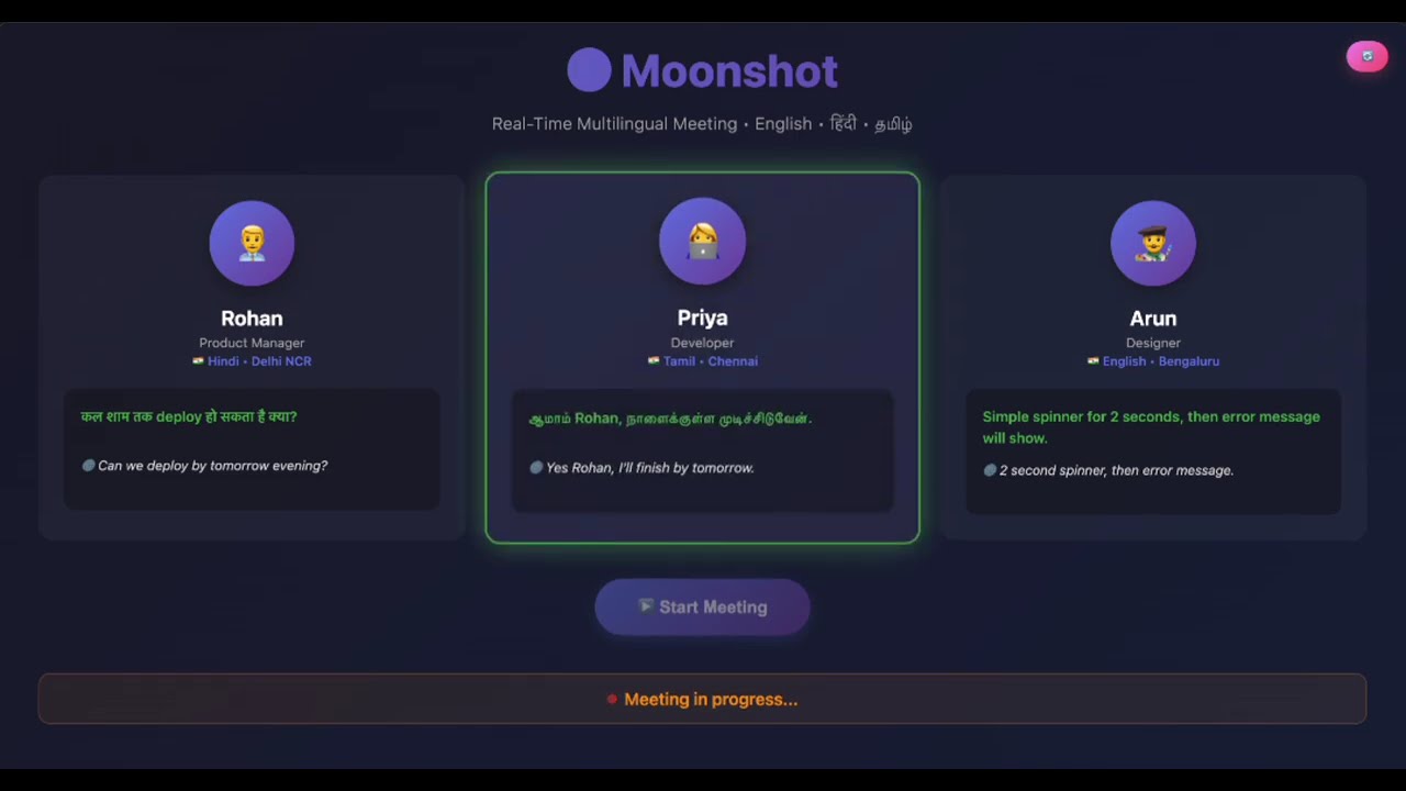 Moonshot - Real-Time Multilingual Conferencing project preview