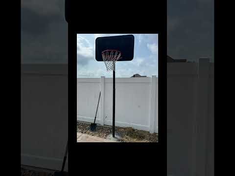 Converted my portable basketball goal to an in-ground basketball goal #shorts #fyp #basketball #hoop