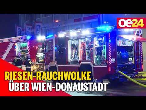 Riesen-Rauchwolke über Wien-Donaustadt