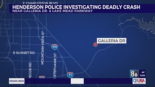 Henderson police investigate deadly crash in far east valley
